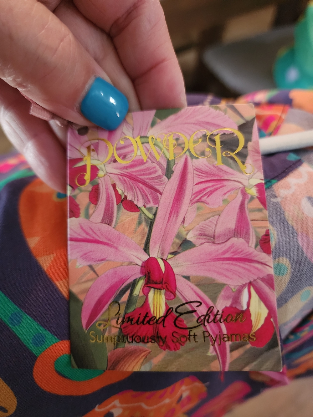Powder Brand-Limited Edition Sea Life Pajama Set - Vibrant Navy,Pink,Orange NWT - Picture 3 of 10